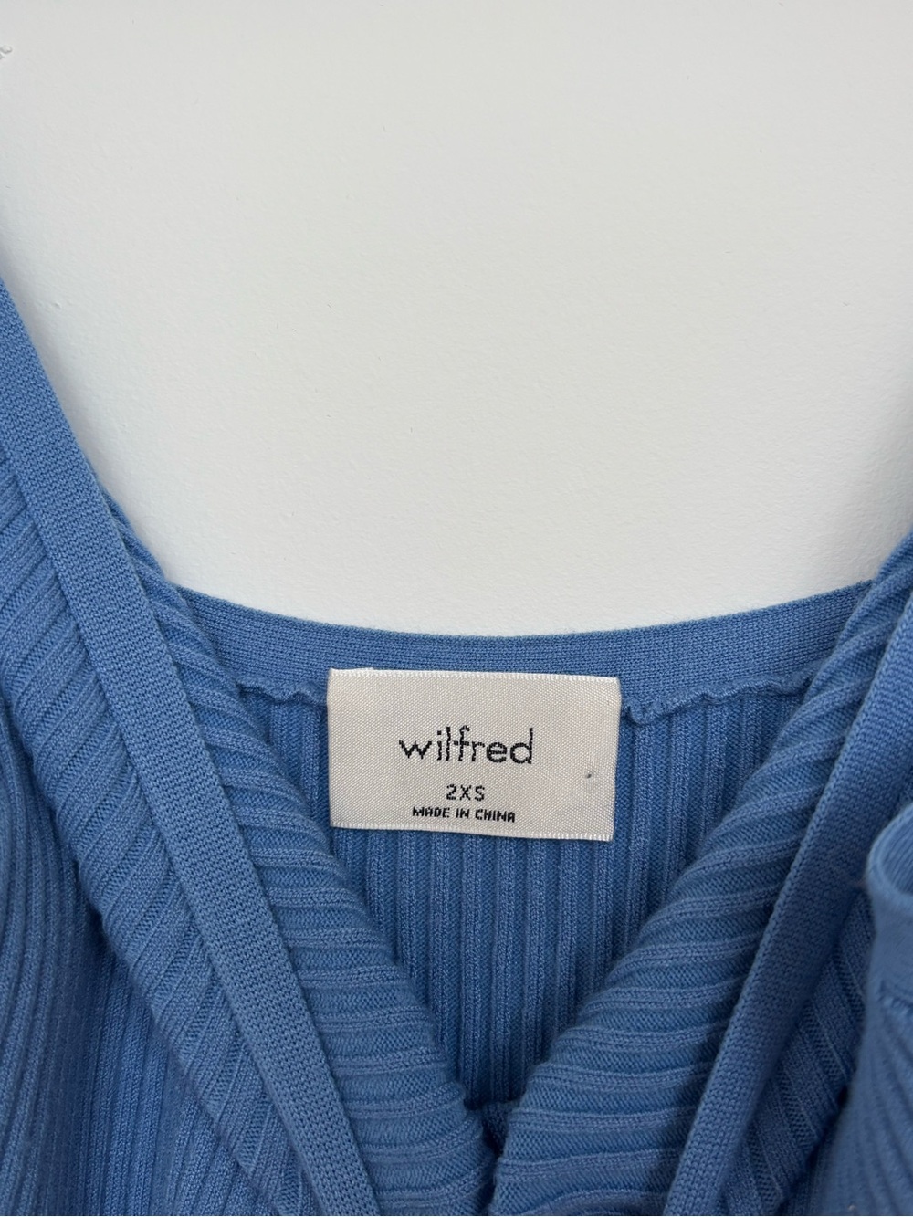 Wilfred Blue Ribbed Slip Dress - Picture 5 of 5